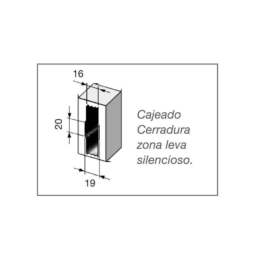 PICAPORTES DE CAJA TESA 134U-5O REVERSIBLE SILENCIOSO CON BLOQUEO EN GOLPE PARA MULETILLA A 70 MM 