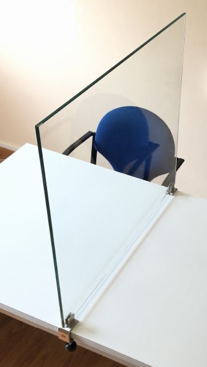 PINZAS SOPORTE ACERO INOX PRESA PARA MAMPARA PROTECTORA 