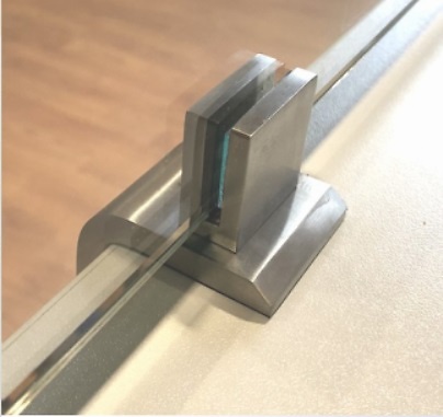 PINZAS SOPORTE ACERO INOX PRESA PARA MAMPARA PROTECTORA 