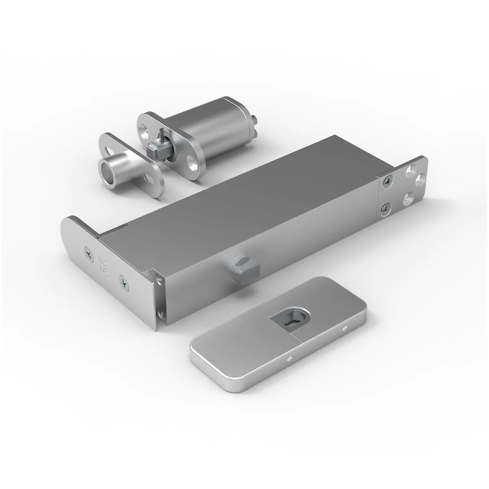 PIVOTICA PRO KIT BISAGRA PIVOTANTE INVISIBLE 150 KG INOX MATE BISAGRA PIVOTANTE ACERO INOX 150 KG CON RETENCION 150 KG ACERO INOX BISAGRA PIVOTANTE INOX MATE SIN RETENCION 