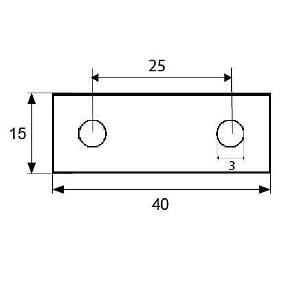 PLACA CARTELA PLC03 ZINCADO ZINCADO 2 40 CUADRADO 2 MM 15 ACERO 200 