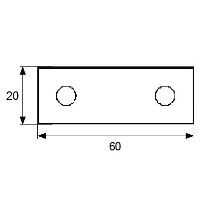 PLACA CARTELA PLC03 ZINCADO ZINCADO 2 60 CUADRADO 2 MM 20 ACERO 100 