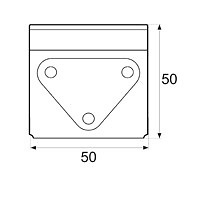 PLACA COLGADOR CG02 50x50mm ZINCADO 