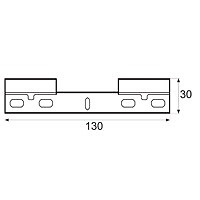 PLACA COLGADOR DOBLE CG21 130x30mm ZINCADO 