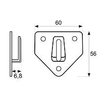 PLACA COLGADOR EXTINTOR CG14 6kgs ZINCADO 