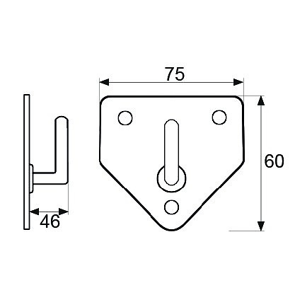 PLACA COLGADOR EXTINTOR CG15 ZINCADO ZINCADO 46 75 1MM 5 60 ACERO 25 