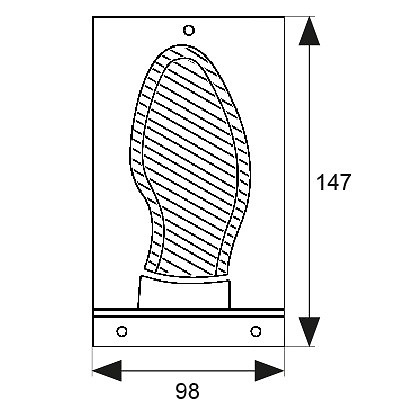 PLACA PISA PUERTA PLP04 147x98mm LATON SATINADO 