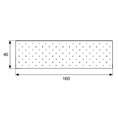 PLACA RECTA PERFORADA PLC10 ZINCADO ZINCADO 2,5 160 2,5 MM 40 ACERO 50 