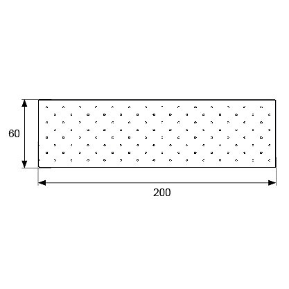 PLACA RECTA PERFORADA PLC10 ZINCADO ZINCADO 2,5 200 2,5 MM 60 ACERO 25 