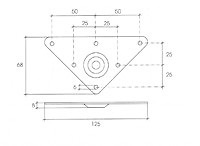 PLACA TRIANGULO C/ROSCA PLC13 M10 ZINCADO 
