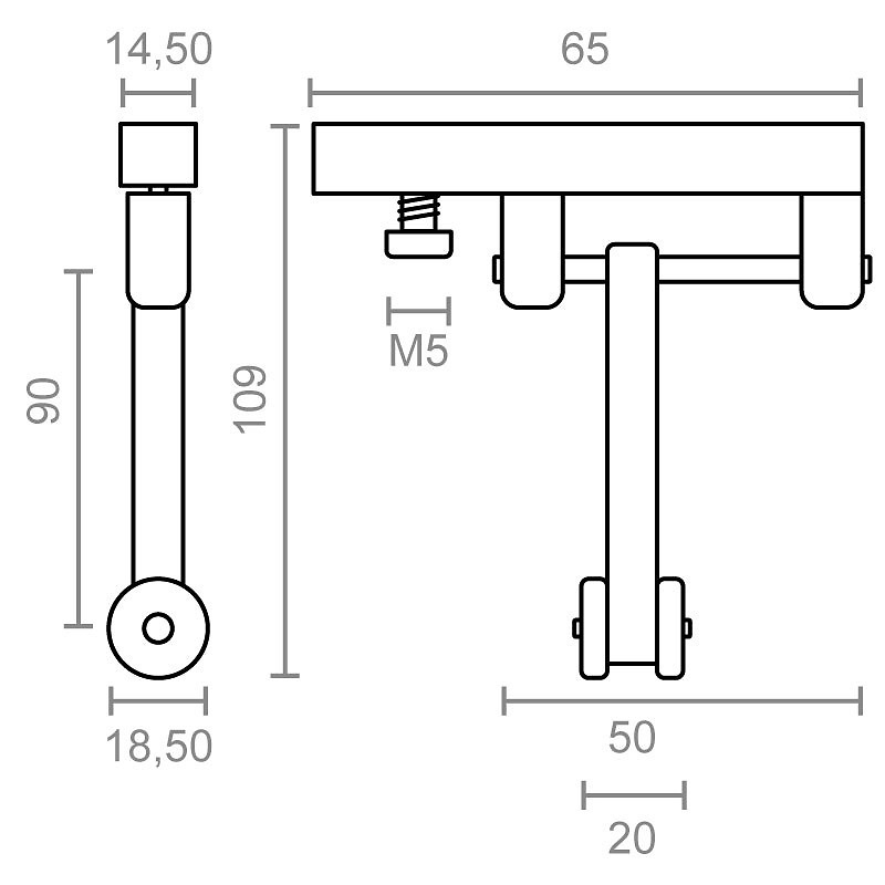 POLEA CORREDERA PERGOLA TLD21 20mm 