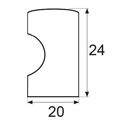 POMO ARMARIO MUESCA PA12 20mm NIQUEL SATINADO 