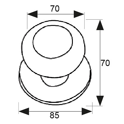 POMO PUERTA AROS PP01 70mm 