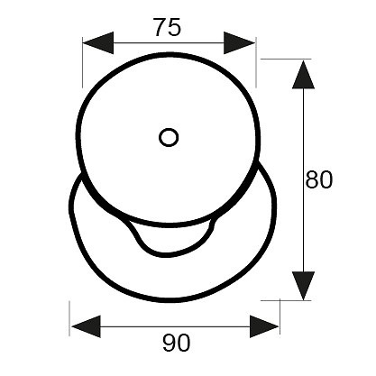POMO PUERTA MARGARITA PP6 75mm 