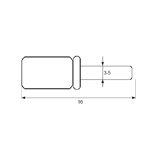 PORTAESTANTE ARANDELA PE03 3-5x16mm ZINCADO 