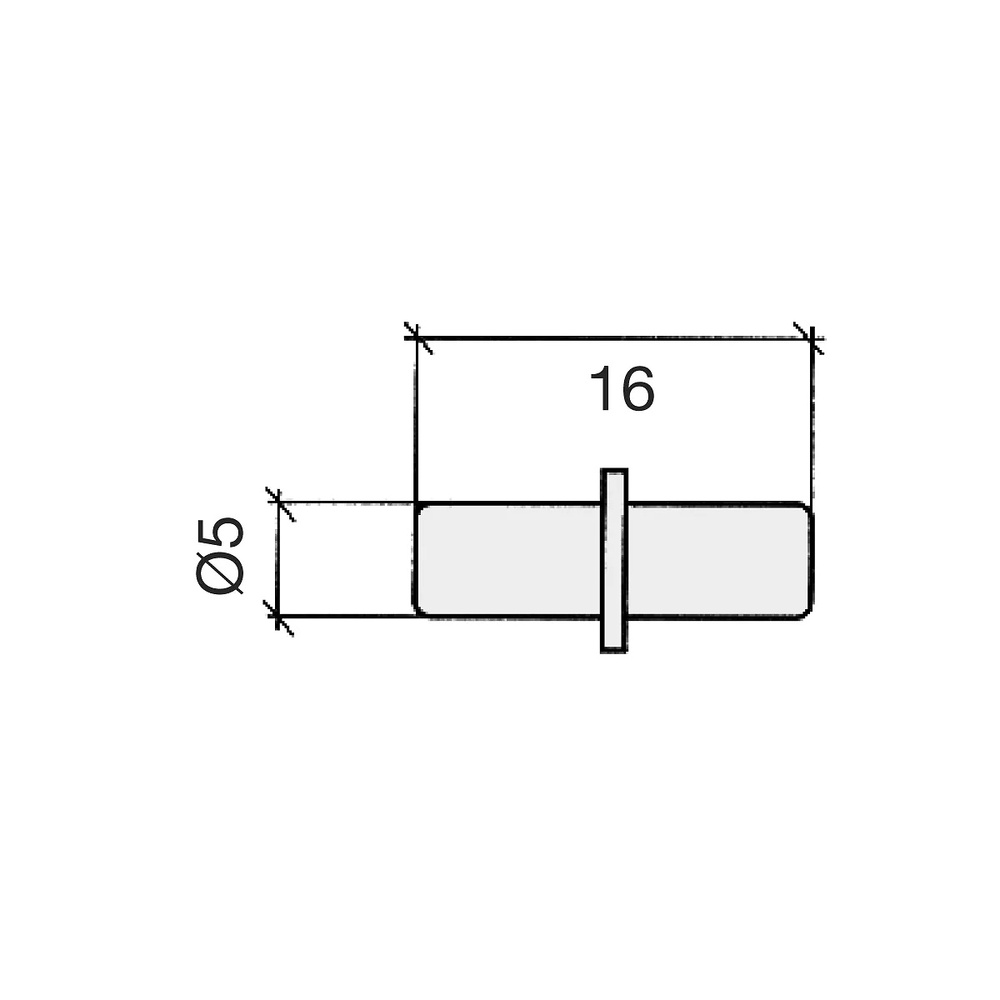 PORTAESTANTE MUEBLE DIAMETRO 5MM PITTO ACERO 