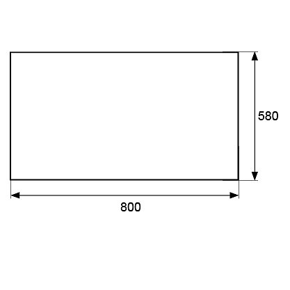 PROTECTOR FONDO FREGADERO PTR01 ALUMINIO PACK 10 UNID. ALUMINIO 30 580 800 ALUMINIO 10 