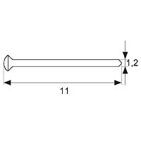 PUNTA LATON PNT02 LATONADO LATON 21 21 PUNTA LATON PNT2 1,2x11mm LT 11 LATON 1000 