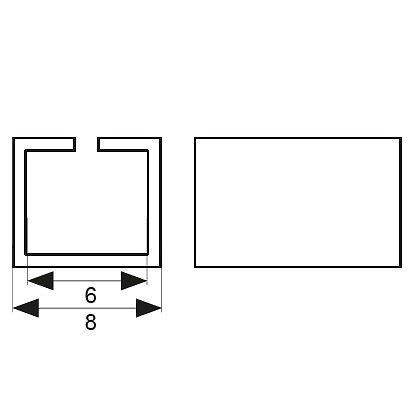 REDUCTOR CUADRADILLO CDD07 8-6mm ZINCADO 