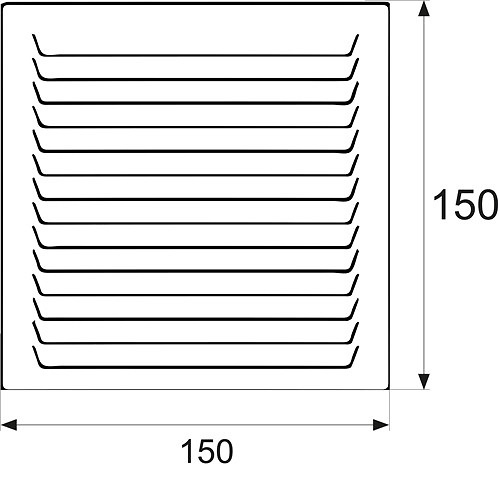 REJILLA MOSQUITERA RJV04 ALUMINIO BLANCO 45 150 0,6 MM 150 ALUMINIO 5 