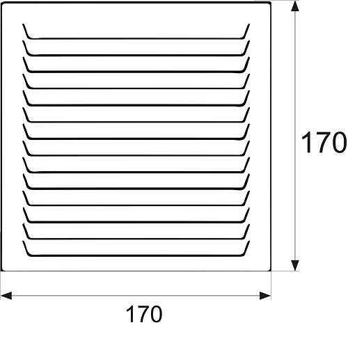 REJILLA MOSQUITERA RJV04 ALUMINIO BLANCO 45 170 0,6 MM 170 ALUMINIO 5 