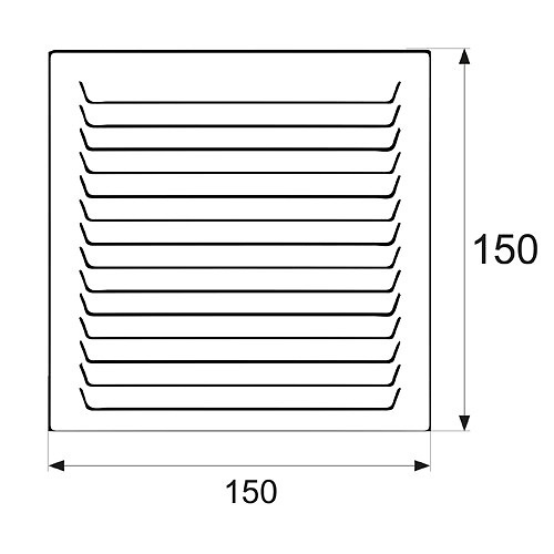 REJILLA PLANA RJV02 ALUMINIO ALUMINIO 45 150 0,6 MM 150 ALUMINIO 5 