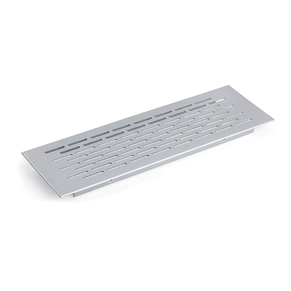 REJILLA VENTILACION ZOCALO CROMO MATE 190X60MM ALUMINIO 225X70MM 2 UNID. 2 UNID. 415X60MM 450X70MM ALUMINIO CROMO MATE 190X60MM 225X70MM 2 UNID. ALUMINIO EFECTO INOX 2 UNID. 415X60MM 450X70MM ALUMINIO EFECTO INOX 