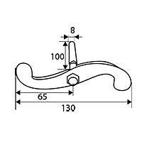 RETENEDOR FORMA S RT06 130x100mm NEGRO 