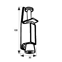 RETENEDOR PIE GDE RT03 BLANCO 31 30 180 ALUMINIO 6 40 KGS 