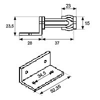 RETENEDOR PUERTA CLIP03 NEGRO 