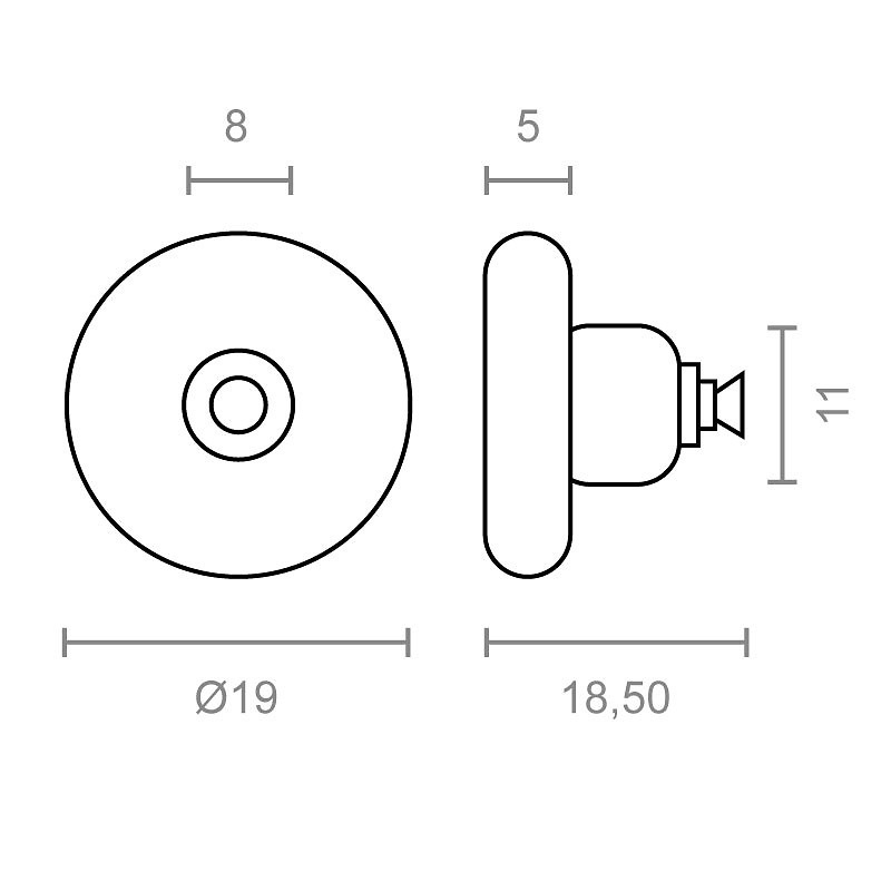 RODAMIENTO MAMPARA RD46 19mm BLANCO 