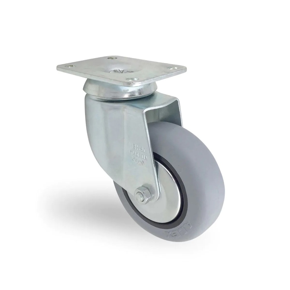RUEDA DE HORQUILLA CON Y SIN FRENO SERIE BH-PGIB 88 mm 70 x 55 mm GRIS 60 MM GOMA SIN FRENO 40 KG 110 mm 50 KG 70 x 55 mm 80 MM GOMA GRIS SIN FRENO 100 MM 127 mm 60 kg 70 x 55 mm GOMA GRIS SIN FRENO 