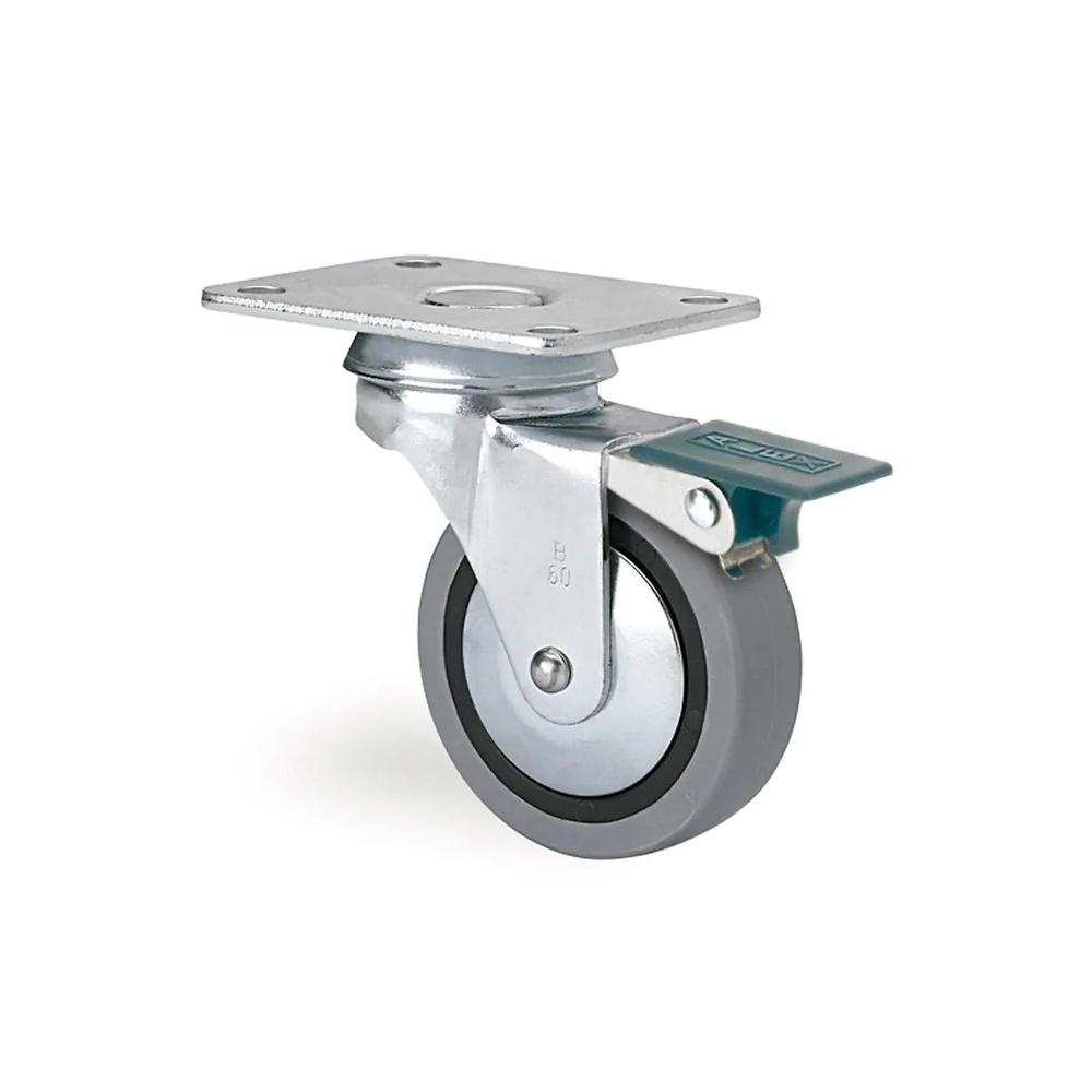 RUEDA PARA MUEBLES DE HORQUILLA CON Y SIN FRENO SERIE Z-PGI 58 mm 46 x 36 mm GRIS 40 mm CON FRENO GOMA 17 kg 22 kg 50 MM 70 x 55 mm 72 mm CON FRENO GOMA GRIS 25 kg 60 MM 70 x 55 mm 81 mm CON FRENO GOMA GRIS 