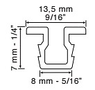 SERIE ROLL 12 DE KLEIN PARA 12 KG. MARRON GUIA 3000 MM 12 kg 12 kg 3000 MM BLANCO GUIA 
