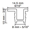 SERIE ROLL 22 DE KLEIN PARA 22 KG. BLANCO GUIA 3000 MM 22 kg 22 kg 3000 MM GUIA MARRON 