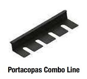 SISTEMA COMBO LINE SOPORTE ESTANTES ACCESORIOS NEGRO MATE PORTACOPAS 80 mm 435 MM 142 MM 