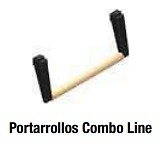 SISTEMA COMBO LINE SOPORTE ESTANTES ACCESORIOS NEGRO MATE PORTARROLLOS NEGRO MATE/ROBLE 45 mm 285 MM 120 MM 