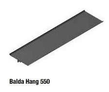 SISTEMA HANG ESTANTE COLGANTE BAJO MUEBLE NEGRO MATE NEGRO MATE BALDA 24 MM 550 MM 140 MM 