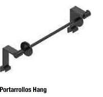 SISTEMA HANG ESTANTE COLGANTE BAJO MUEBLE NEGRO MATE NEGRO MATE PORTARROLLOS 83 MM 285 MM 83 MM 