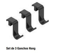 SISTEMA HANG ESTANTE COLGANTE BAJO MUEBLE NEGRO MATE NEGRO MATE SET 3 GANCHOS 30 MM 1,0 MM 30 MM 