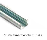 SISTEMA PERFIL K150/300 KG ZINCADO GUIA INFERIOR 5000 MM 300 kg 3000+2000 MM 300 kg GUIA INFERIOR CORTADA ZINCADO 