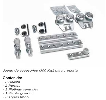 SISTEMA PERFIL K150/300 KG ZINCADO JUEGO ACCESORIOS 5000 MM 300 kg 