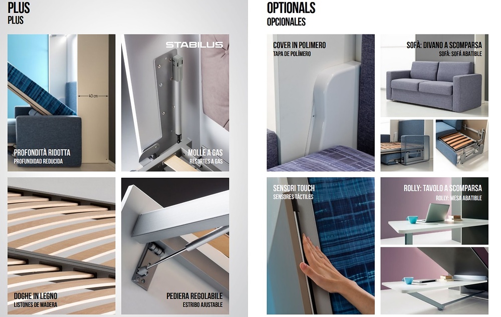 SOMIER CAMA ABATIBLE ALADINO DELUXE VERTICAL 