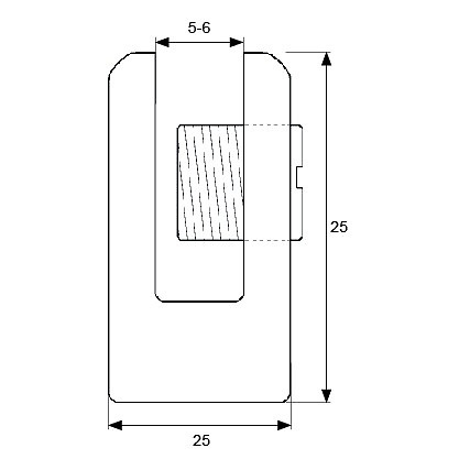 SOPORTE BALDA CRISTAL CILINDRICO SC04 CROMO MATE 27 15 15 ZAMAK 50 CROMO MATE 27 15 ZAMAK 1 