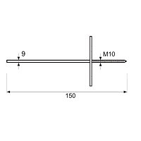 SOPORTE BALDA OCULTO SB03 BICROMATADO BICROMATADO 18 80 150 ACERO 20 