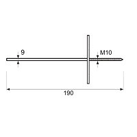 SOPORTE BALDA OCULTO SB03 BICROMATADO BICROMATADO 18 80 190 ACERO 20 