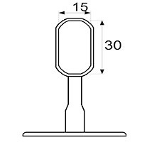 SOPORTE CENTRAL OVALADO STA08 30x15mm 