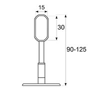 SOPORTE CERRADO OVALADO REGULABLE STA11 30x15mm 