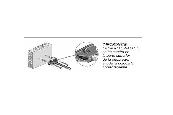 SOPORTE OCULTO TRIADE REGULABLE PARA ESTANTES DE MÁXIMO 300 MM PARA EMBUTIR EN LA MADERA 