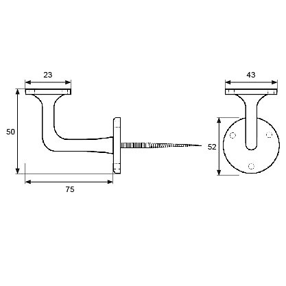 SOPORTE PASAMANOS DOWELL PMN2 